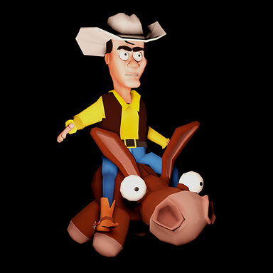 Cowboy and Donkey (Animated)