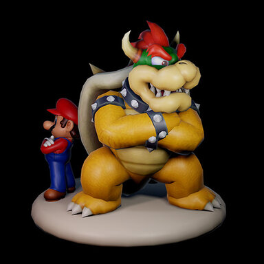 Mario and Bowser