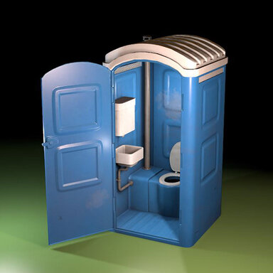 Plastic toilet cabin