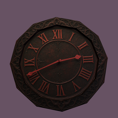 Gothic Clock (animated and working)