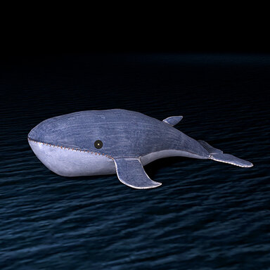 Denim Whale Plush