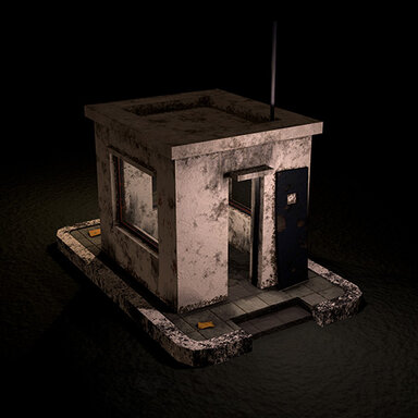 Abandoned Security Hut (Low Poly)