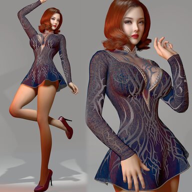 KT02 dance dress