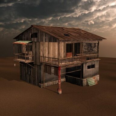 Old | House | Wooden | Enterable | Rusty