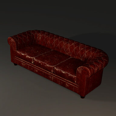 Old leather sofa