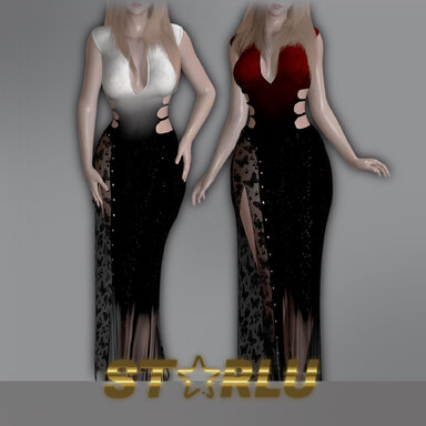 Elegant Starry Split Maxi Dress
