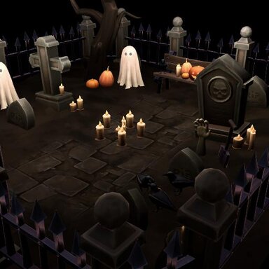 Halloween graveyard