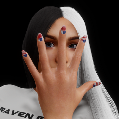 USA Flag Nails