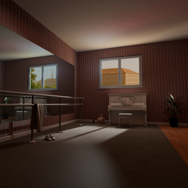 Sunlit Rehearsal Hall