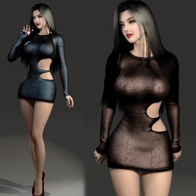 DC35 snake pattern dress