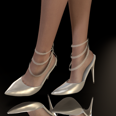 Y-Heel 4 Lace Strap Pointed Stilettos