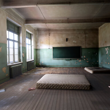 Abandoned school VR scene