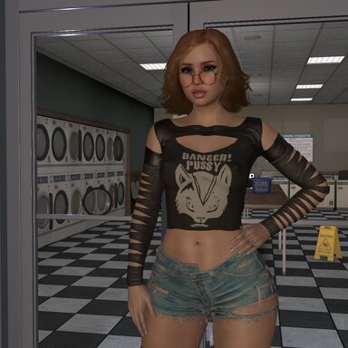 Jessie does her Laundry