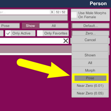 Create the pose zero trigger
