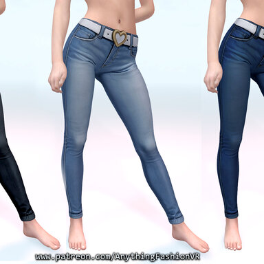 Skinny jeans with belt