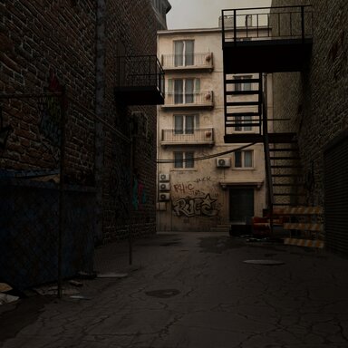 Aged Urban Back Alley