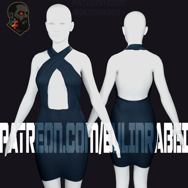 Cross Halter Mini Dress