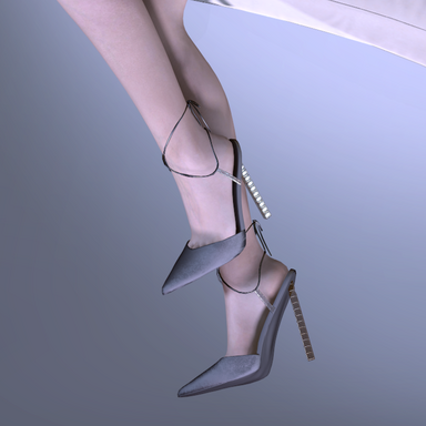 Y-Heel10  Strappy Crystal Heels