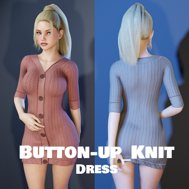 Button-up_Knit_Dress