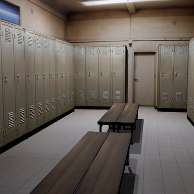 VR scene file. Locker Changing Rooms