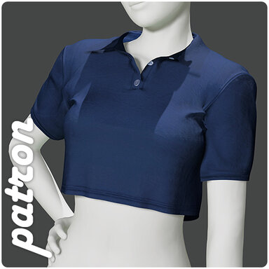 Crop Polo Shirt