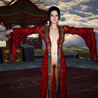 Red bridal dress