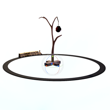 Wooden Christmas Train - Animated