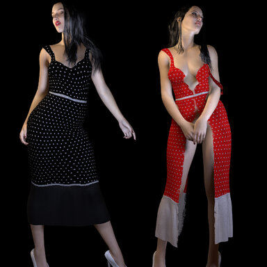 Polkadot dress ripped