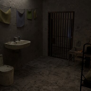 Realistic Prison Cell Interior
