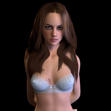 Angel, slim brunette