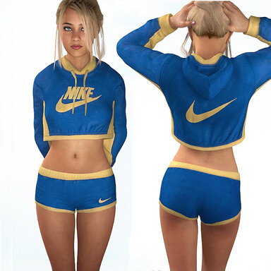 Crop Hoodie with Shorts