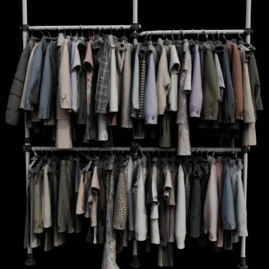 tension pole clothing rack