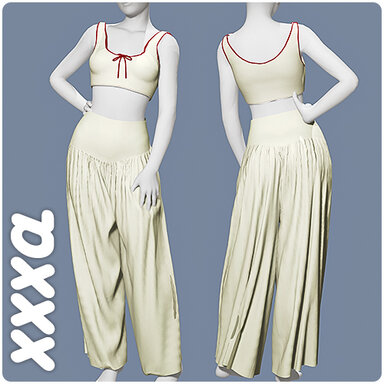 Crop Top Wide-leg Pants Set