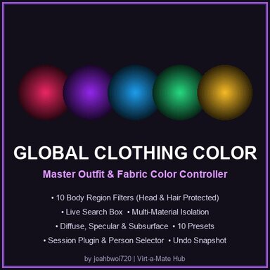 Global Clothing Color - Master Outfit & Multi-Material Color Controller