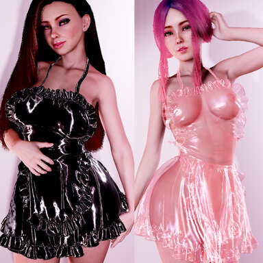 Maid minidress with custom shaders