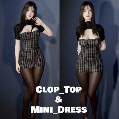 Cropped_Bolero_Top & Plaid_Tube_Dress