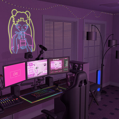 Gamer Cam Girl Streaming Room