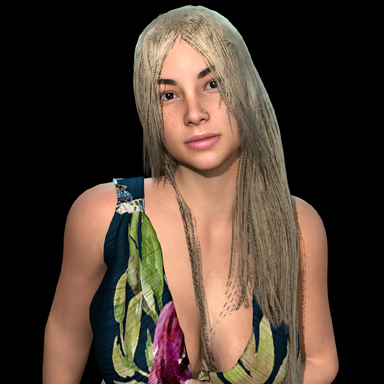 Long Messy Flat Style Hair