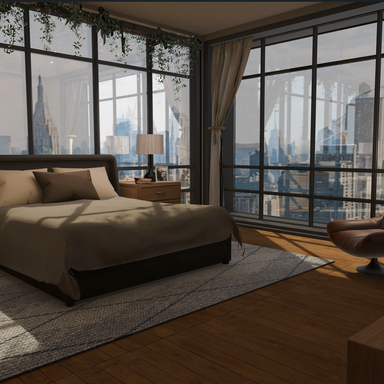 Skyline Residence Bedroom(day / night)