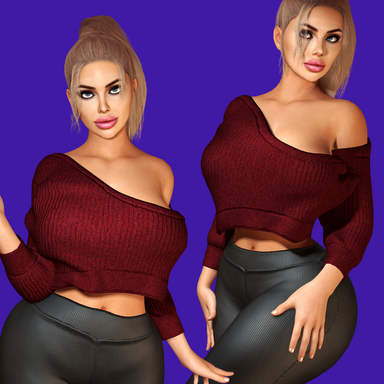 One-off-shoulder sweater