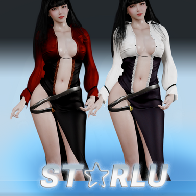 Elegant High-Slit Dress.Sexy Style