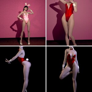 Xephne Bunny Suit pinup shoot