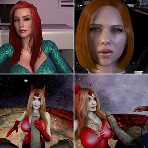 Comicbook Heroines suck comically sized cocks
