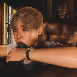 Cute Girl and Black Guys